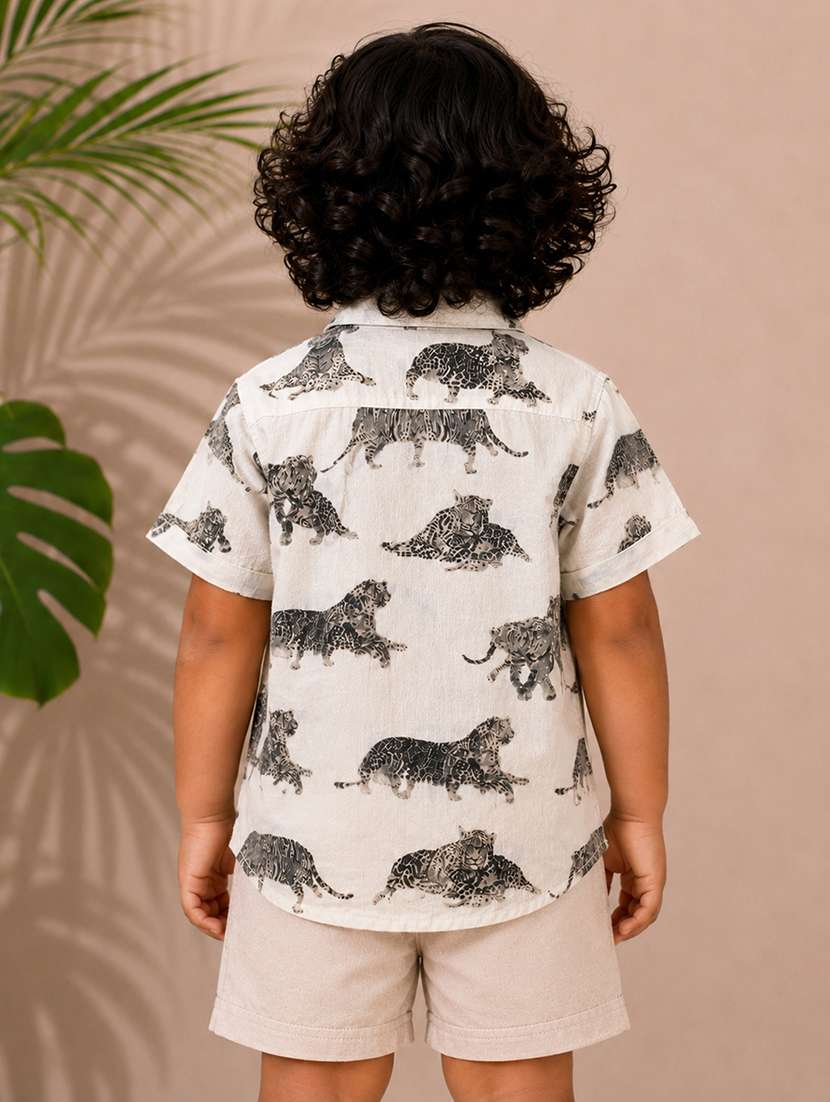 Boys Printed Short Sleeves Shirt And Shorts Set - 22596109 -  Standard Image - 2