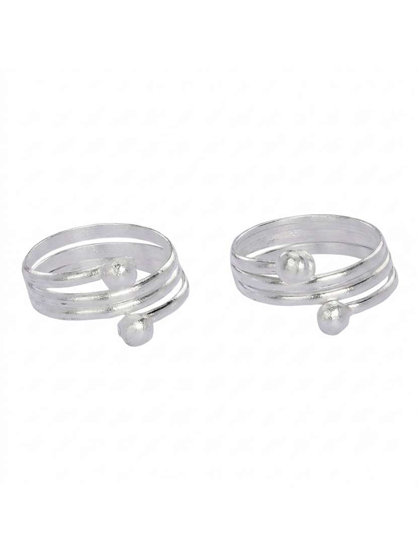 Women Oxidised Adjustable Toe Ring Set - 22596191 -  Standard Image - 2