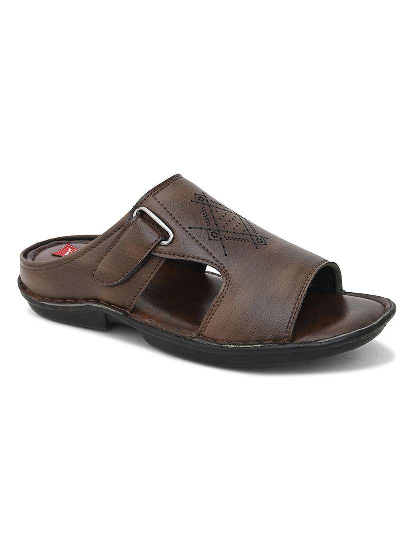Men Textured Slip On Sandal - 22596218 -  Standard Image - 2