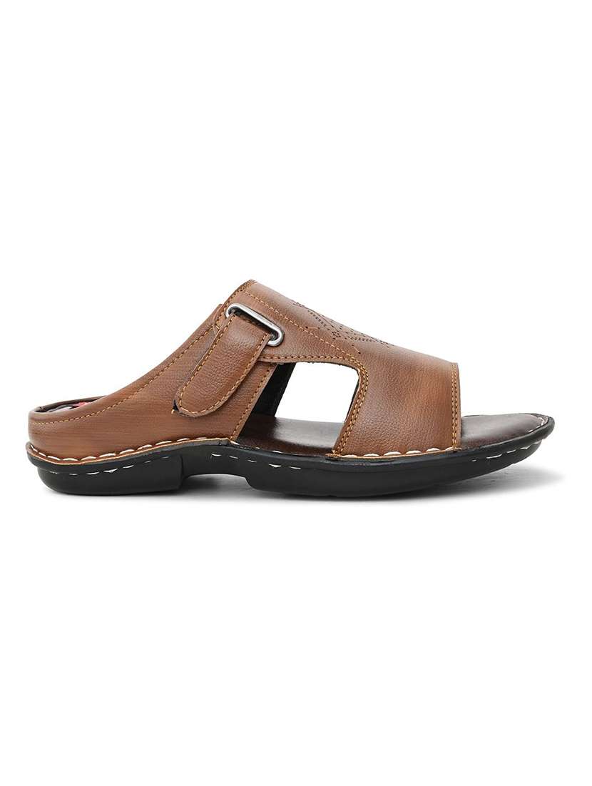 Men Textured Slip On Sandal - 22596225 -  Standard Image - 2