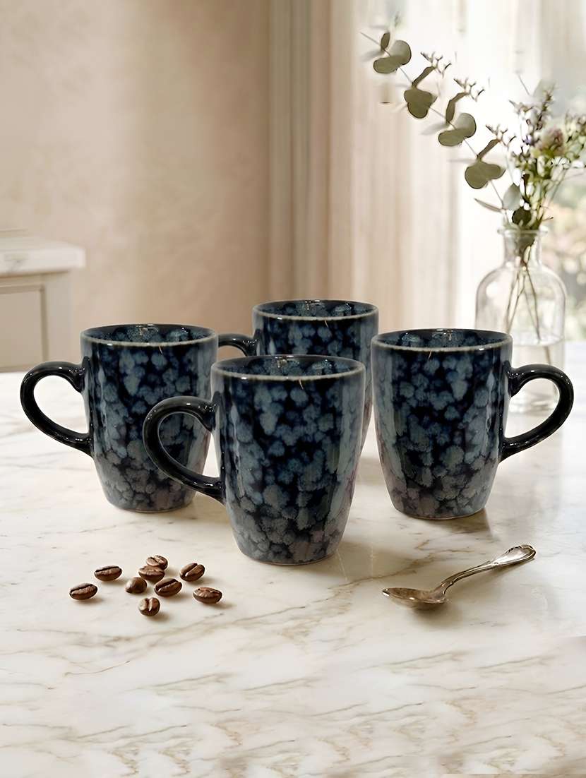 moody panda designer collection mug set of 4 coffee mug milk mug stoneware mugs 300ml  designer mugs  large - 22596774 -  Standard Image - 2
