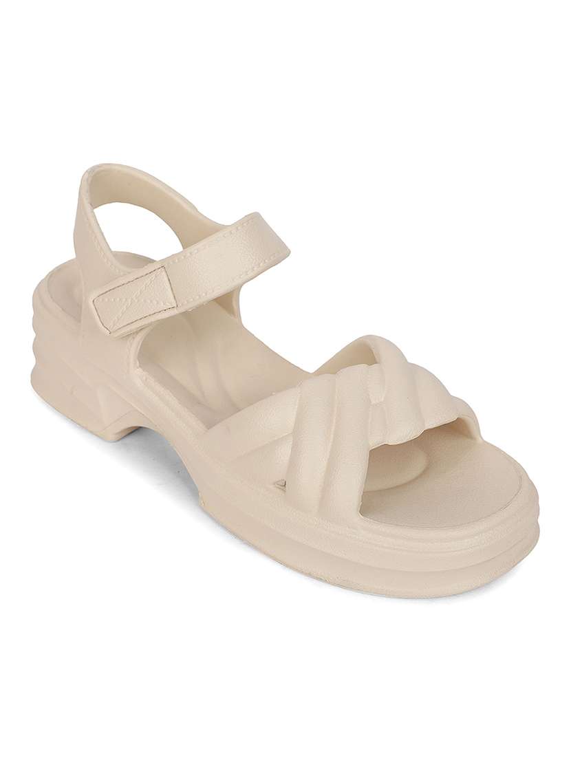 women solid ankle strap sandal