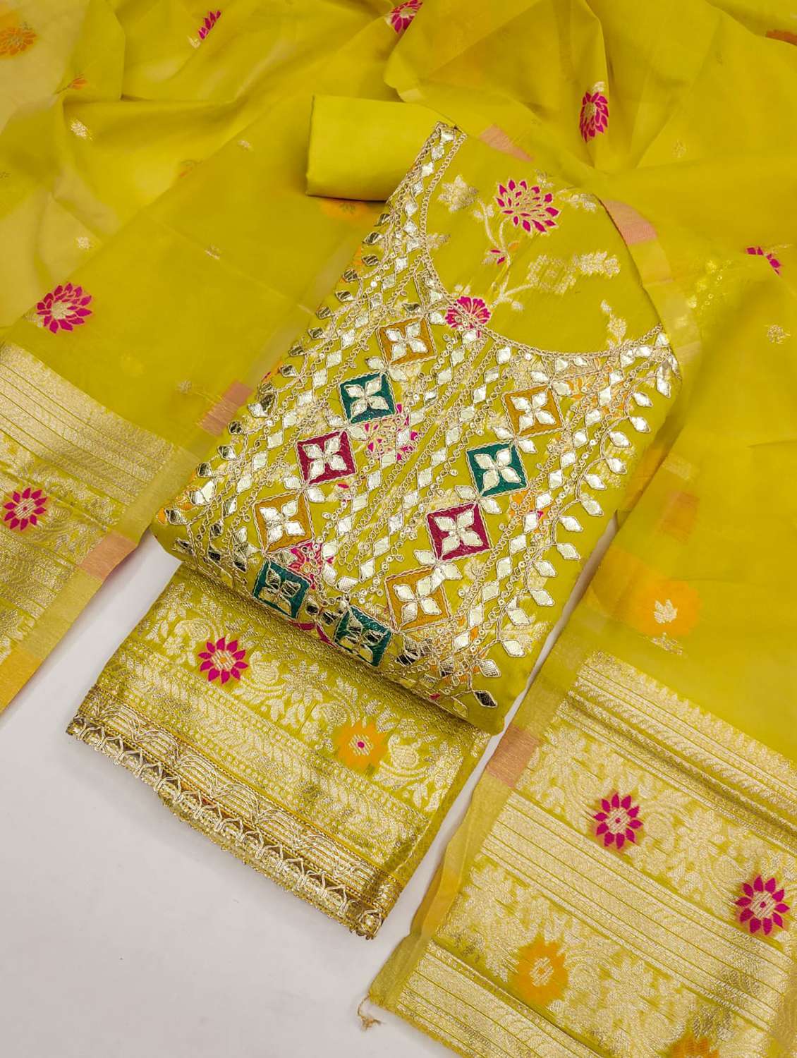 Women Self Design Unstitched Suit Set - 22597030 -  Standard Image - 2
