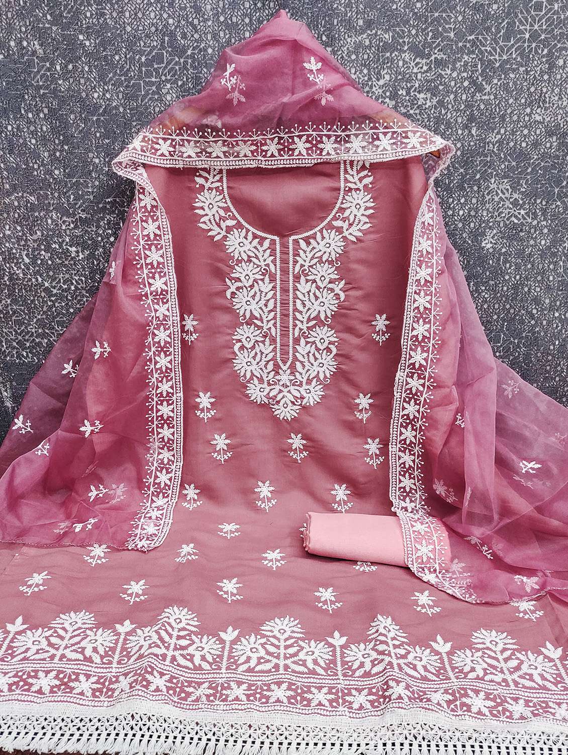 women solid with work unstitched suit set - 22597135 -  Standard Image - 2