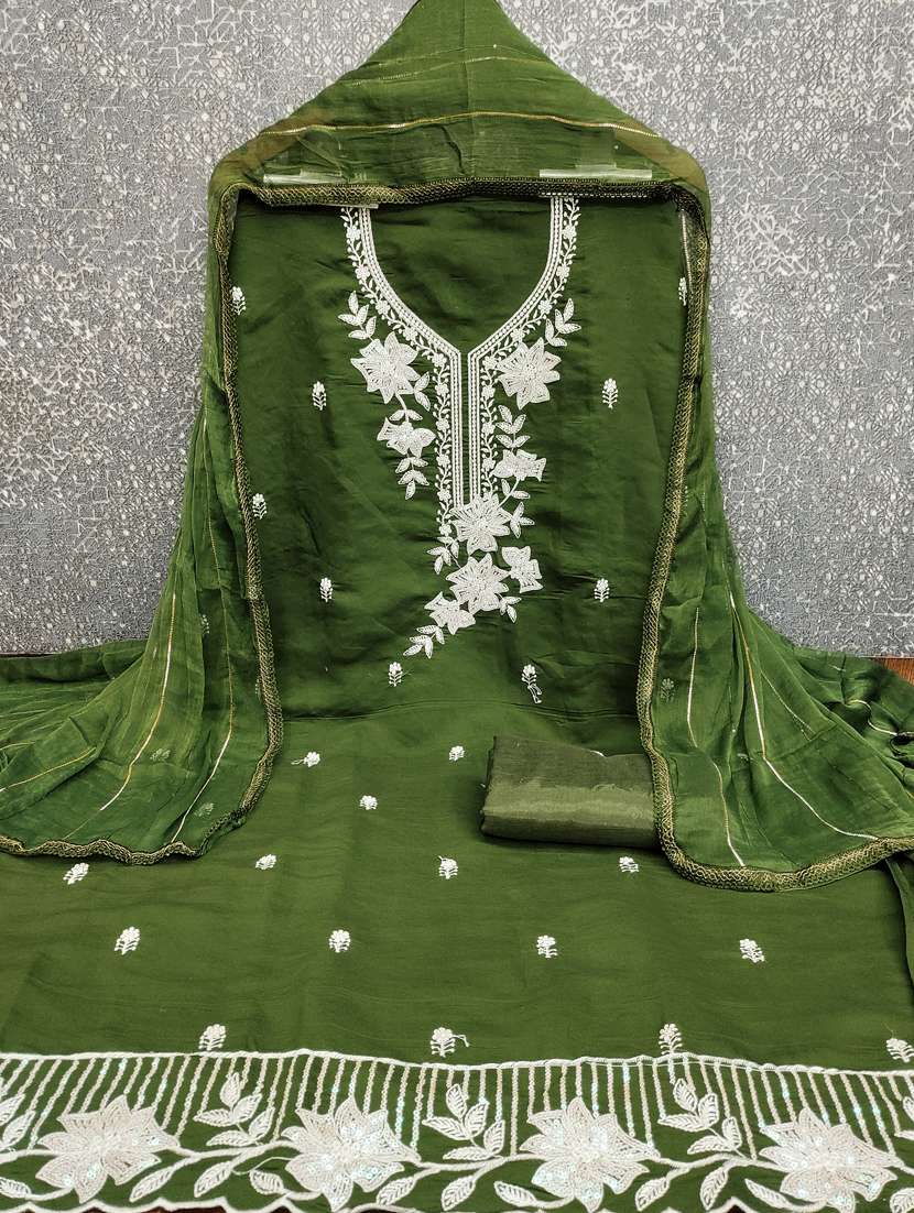 women solid with work unstitched suit set - 22597248 -  Standard Image - 2