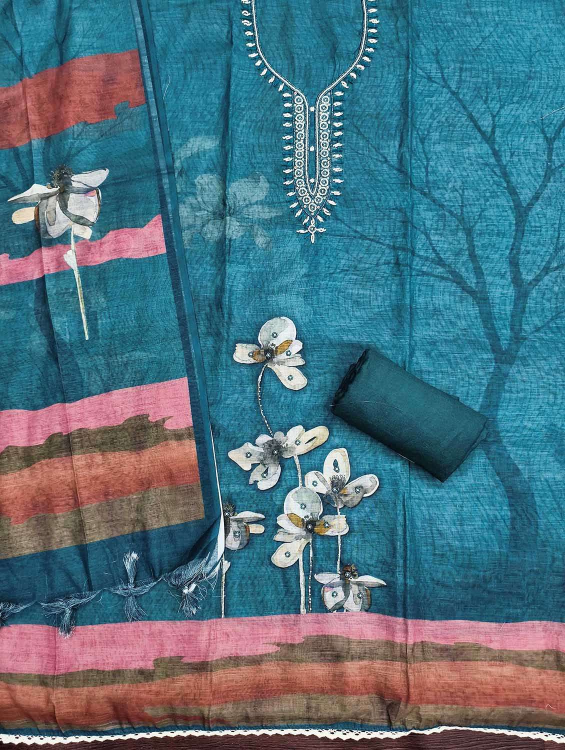 women printed unstitched suit set - 22597396 -  Standard Image - 2