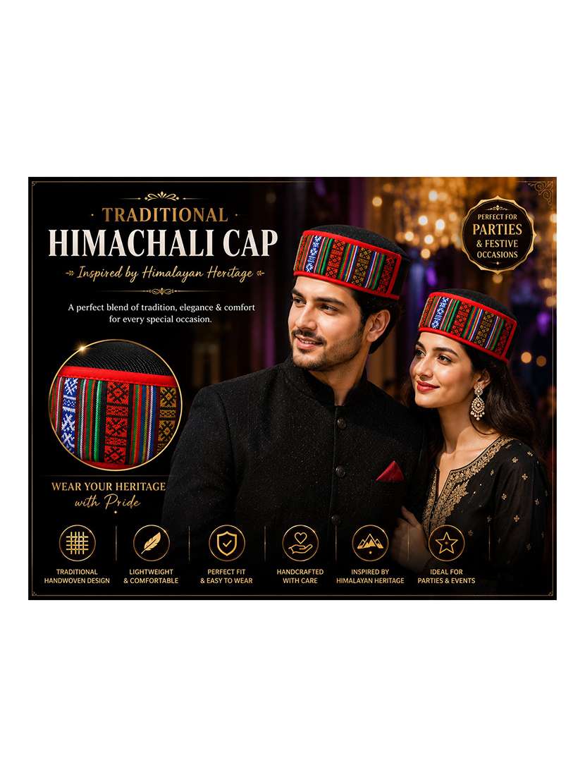 traditional himachali cap multi color - 22597623 -  Standard Image - 2