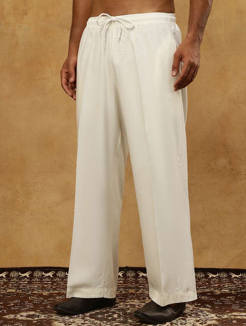 men solid mid rise flat front trouser - 22597872 -  Standard Image - 2