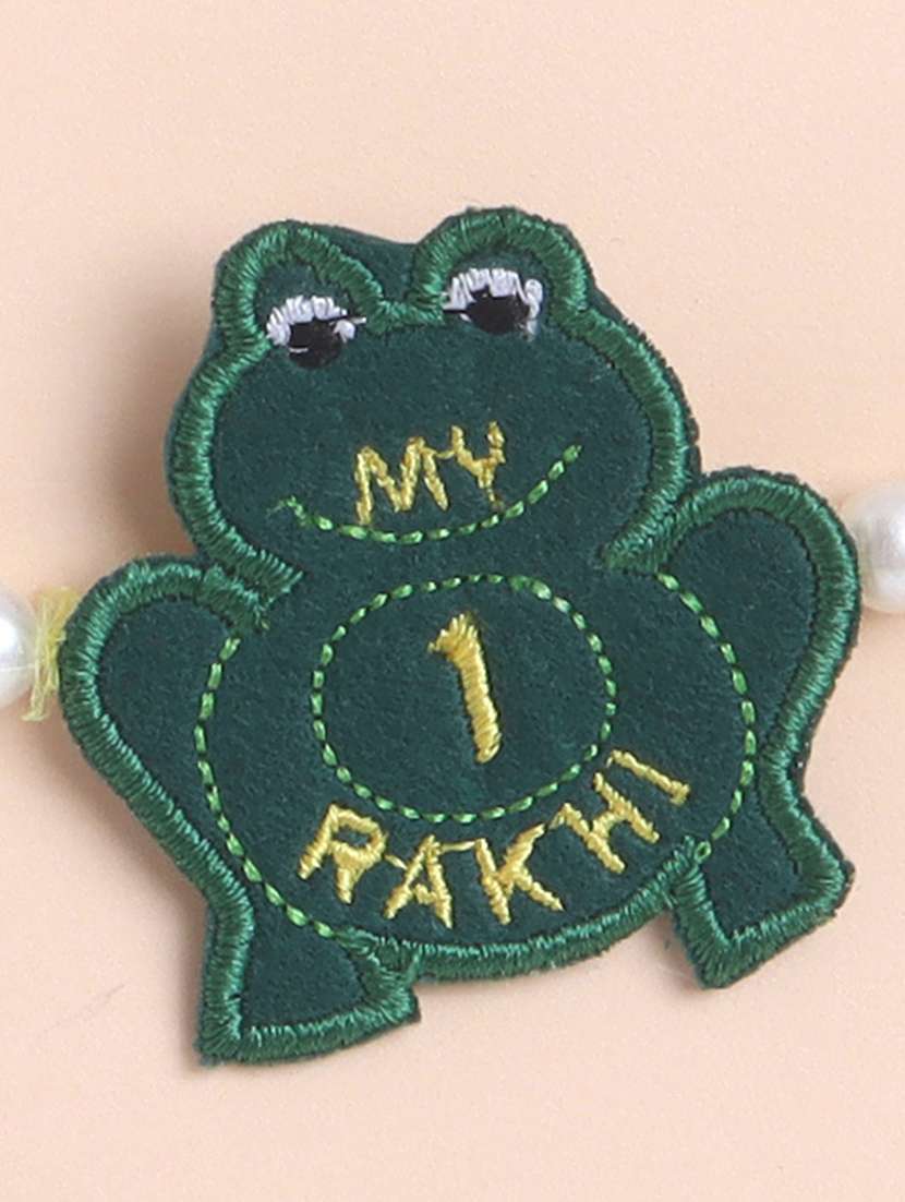 the magic wand trendy frog applique my first rakhi - 22598274 -  Standard Image - 2
