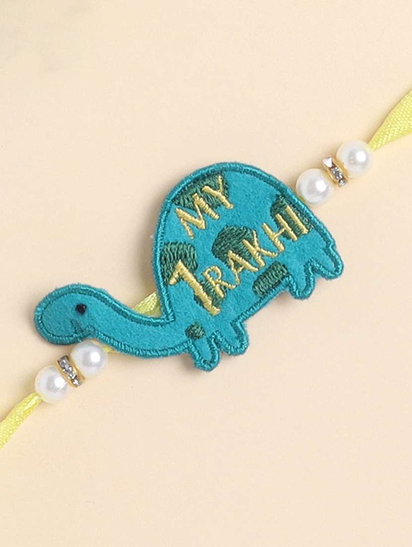 the magic wand trendy my first rakhi tortoise applique rakhi for kids - 22598291 -  Standard Image - 2