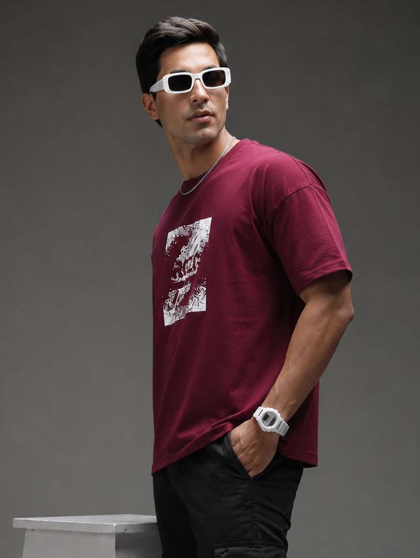 men printed short sleeves oversized t-shirt - 22598401 -  Standard Image - 2
