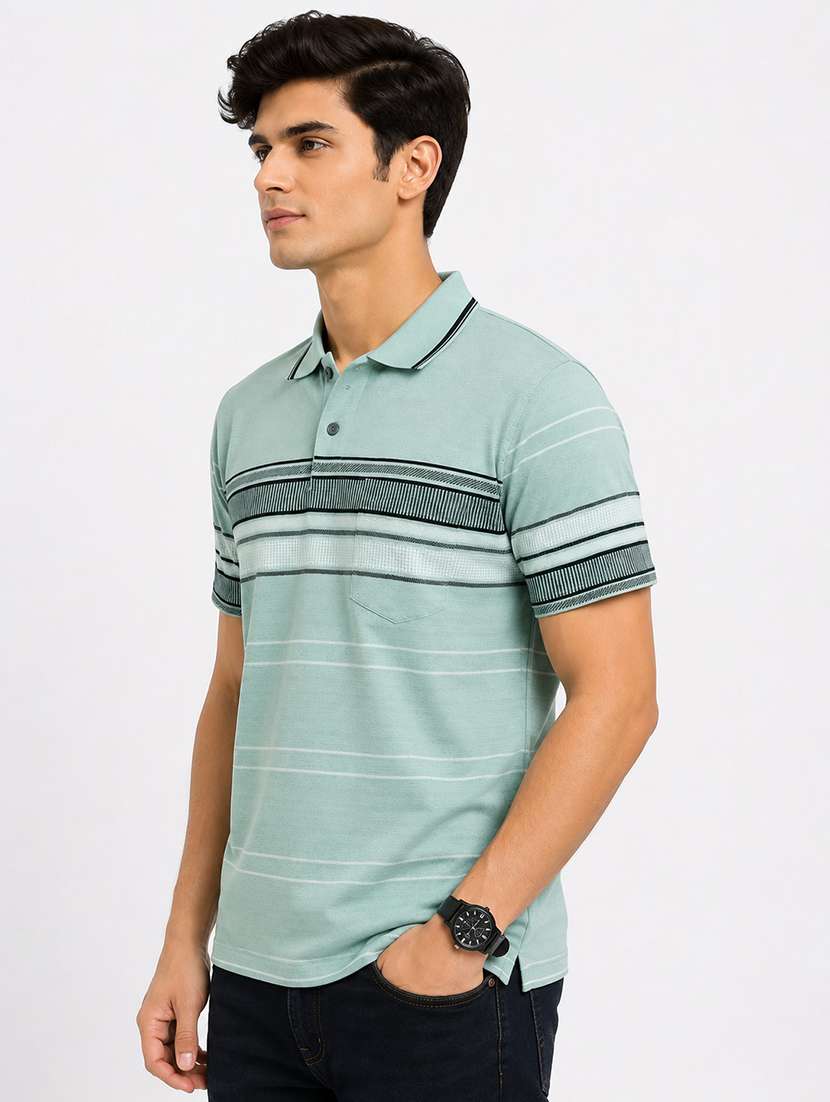 Men Printed Short Sleeves Polo T-shirt - 22598402 -  Standard Image - 2