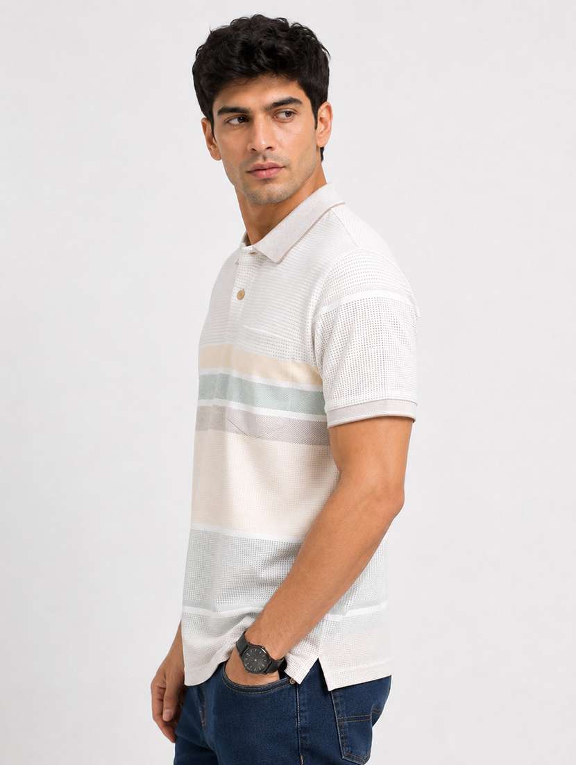 men printed short sleeves polo t-shirt - 22598409 -  Standard Image - 2