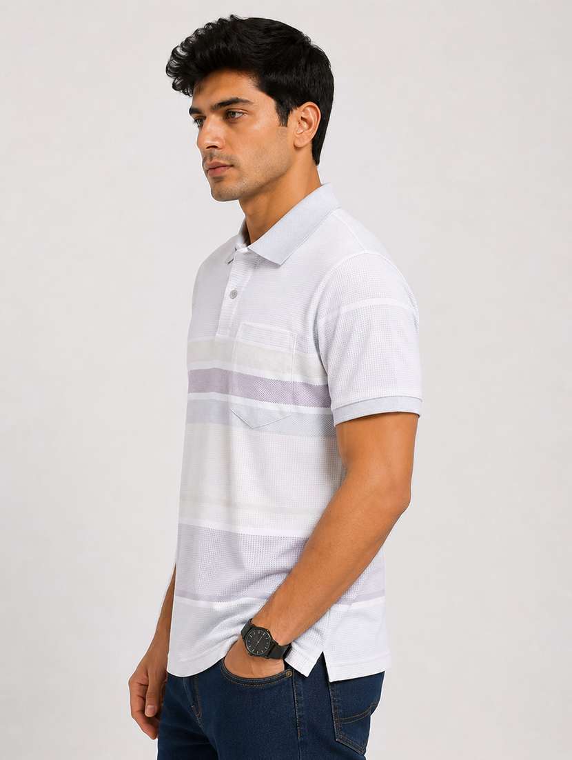 men printed short sleeves polo t-shirt - 22598410 -  Standard Image - 2