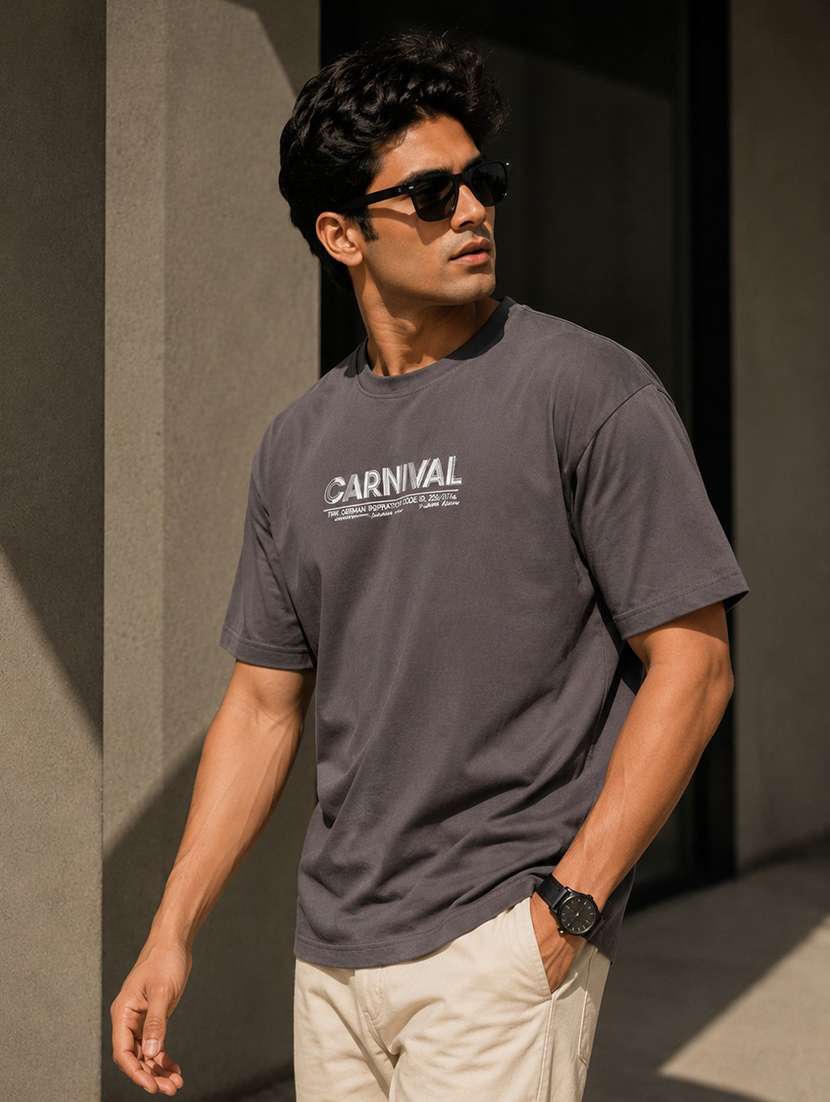 men printed short sleeves oversized t-shirt - 22598412 -  Standard Image - 2