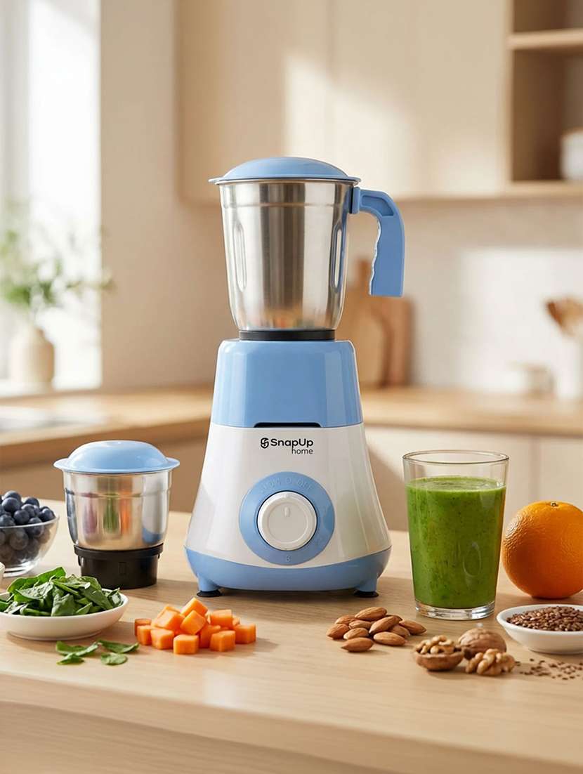 snapup apex mixer grinder 500w blue white 2 jars - 22598463 -  Standard Image - 7
