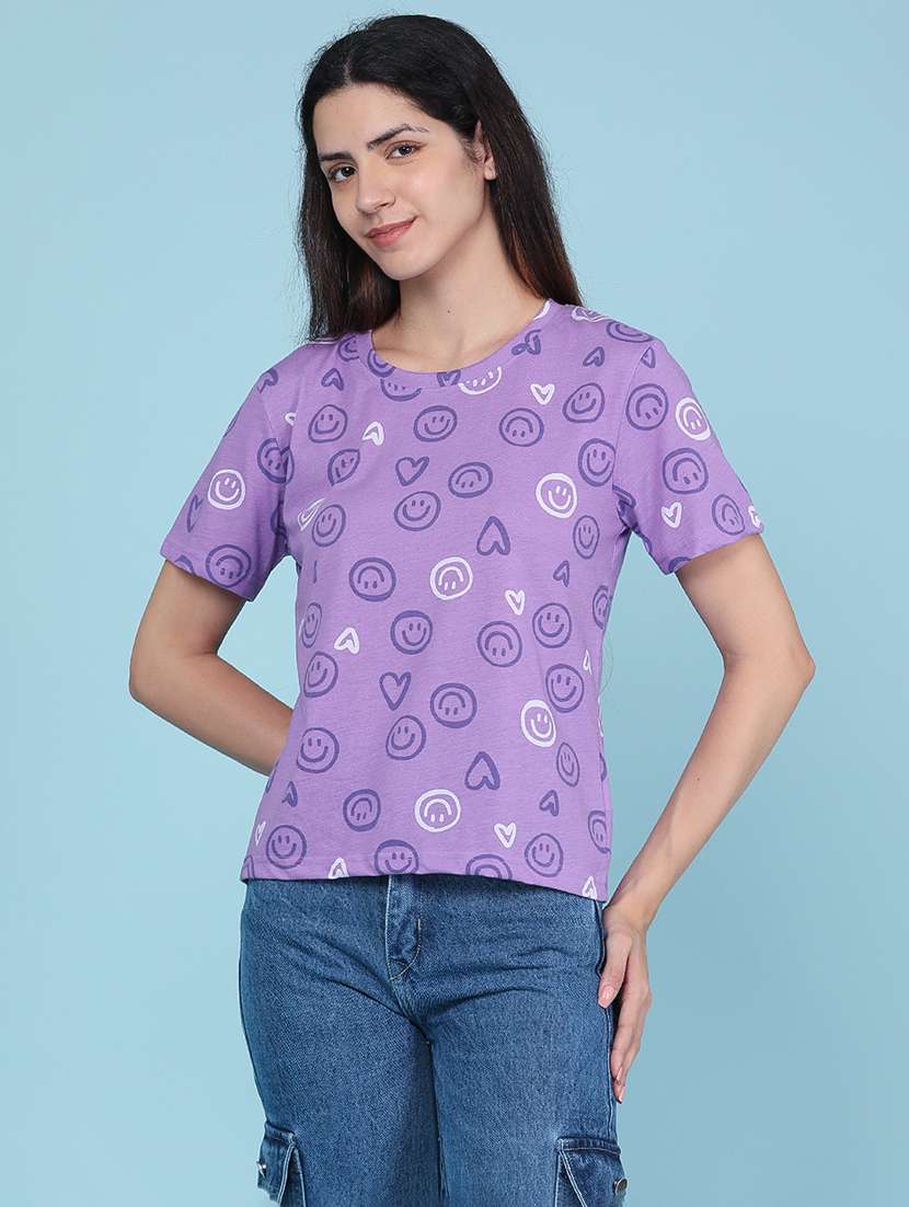 Women Printed Short Sleeves Regular T-shirt - 22599954 -  Standard Image - 2