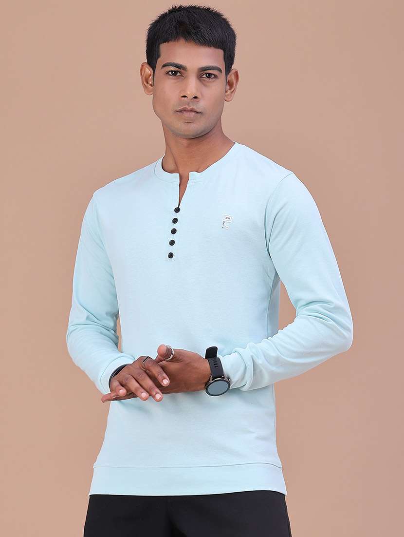 Men Solid Long Sleeves Slim Fit T-shirt - 22601312 -  Standard Image - 2