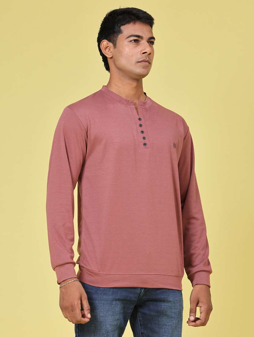 Men Solid Long Sleeve Regular Fit T-shirt - 22601621 -  Standard Image - 2