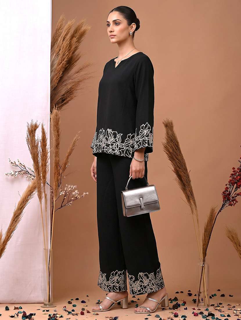 women embroidered long sleeves ethnic co-ord set - 22601982 -  Standard Image - 2