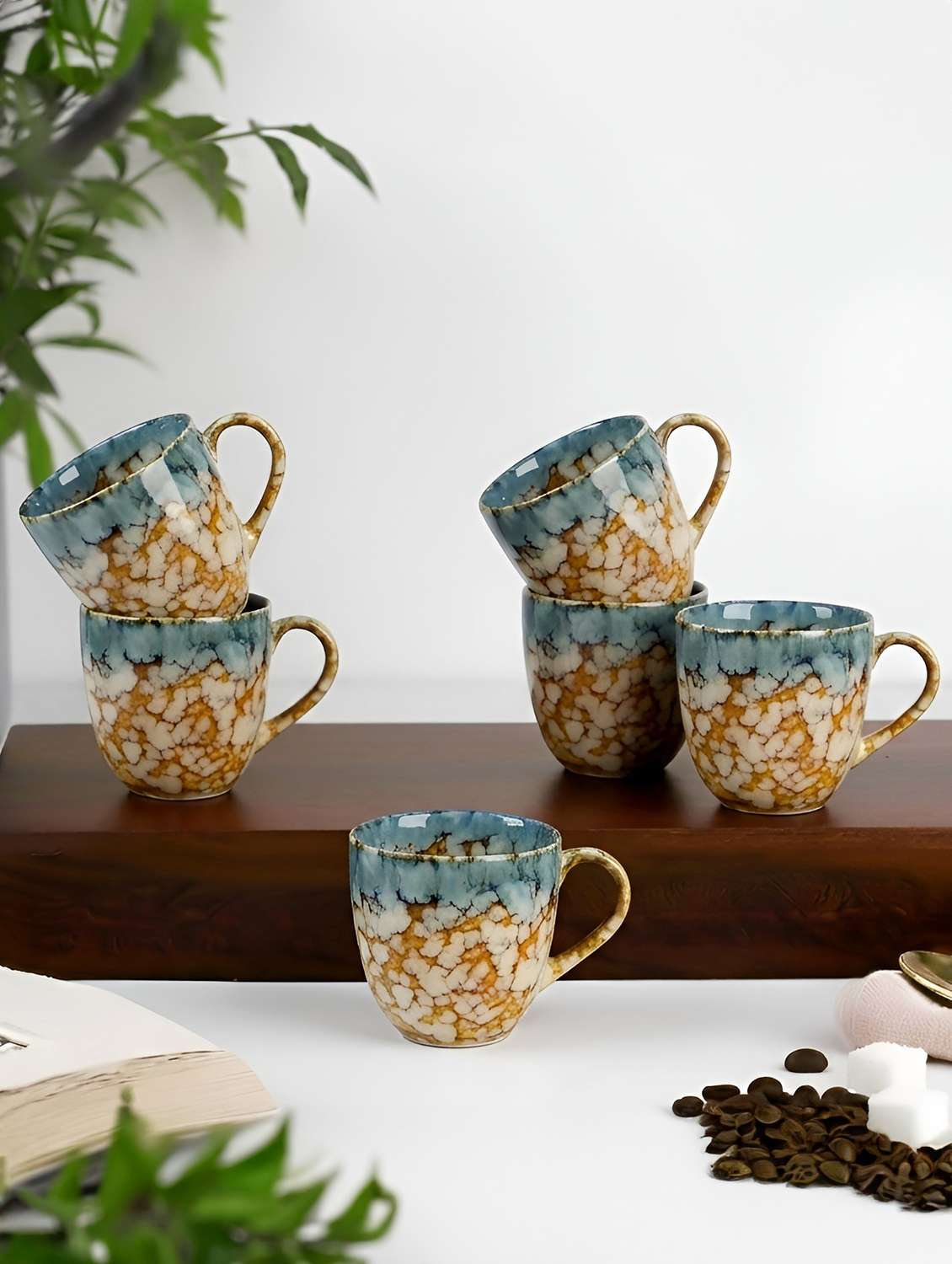 set of 6 ceramic cups microwave & dishwasher safe - 22601988 -  Standard Image - 2
