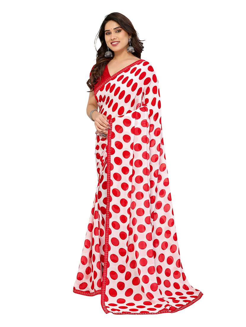 Women Pack Of 2 Printed Combo Saree With Blouse - 22602047 -  Standard Image - 2