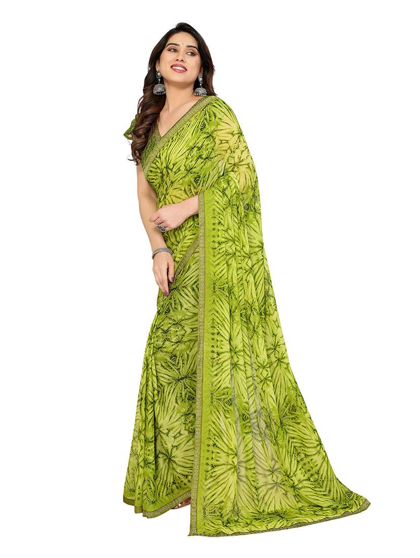 Women Pack Of 2 Printed Combo Saree With Blouse - 22602200 -  Standard Image - 2