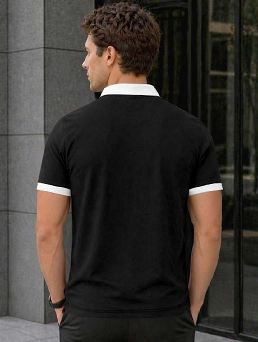 men textured short sleeve regular fit polo t-shirt - 22602429 -  Standard Image - 2