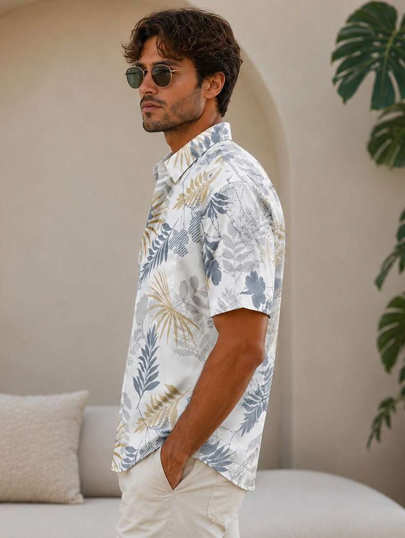 Men Printed Short Sleeve Regular Fit Casual Shirt - 22602441 -  Standard Image - 2