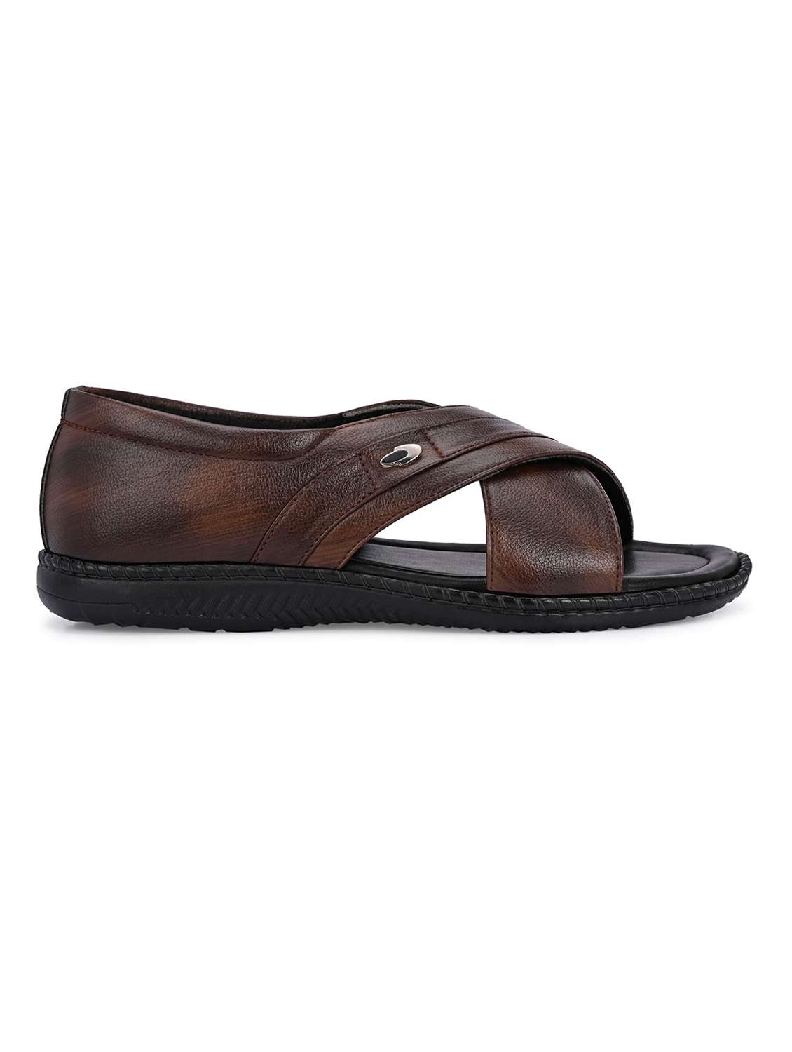 men brown slip on sandal - 22602481 -  Standard Image - 2