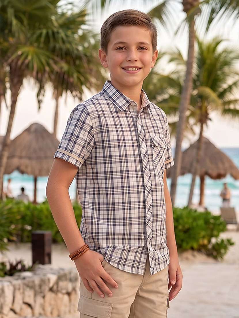 boys printed short sleeves regular fit shirt - 22602537 -  Standard Image - 2