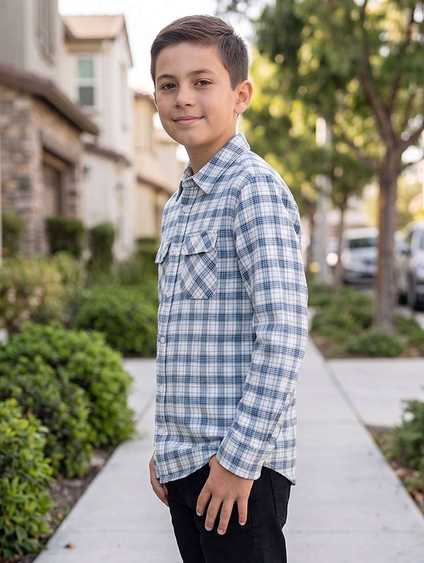 boys printed long sleeves regular fit shirt - 22602540 -  Standard Image - 2