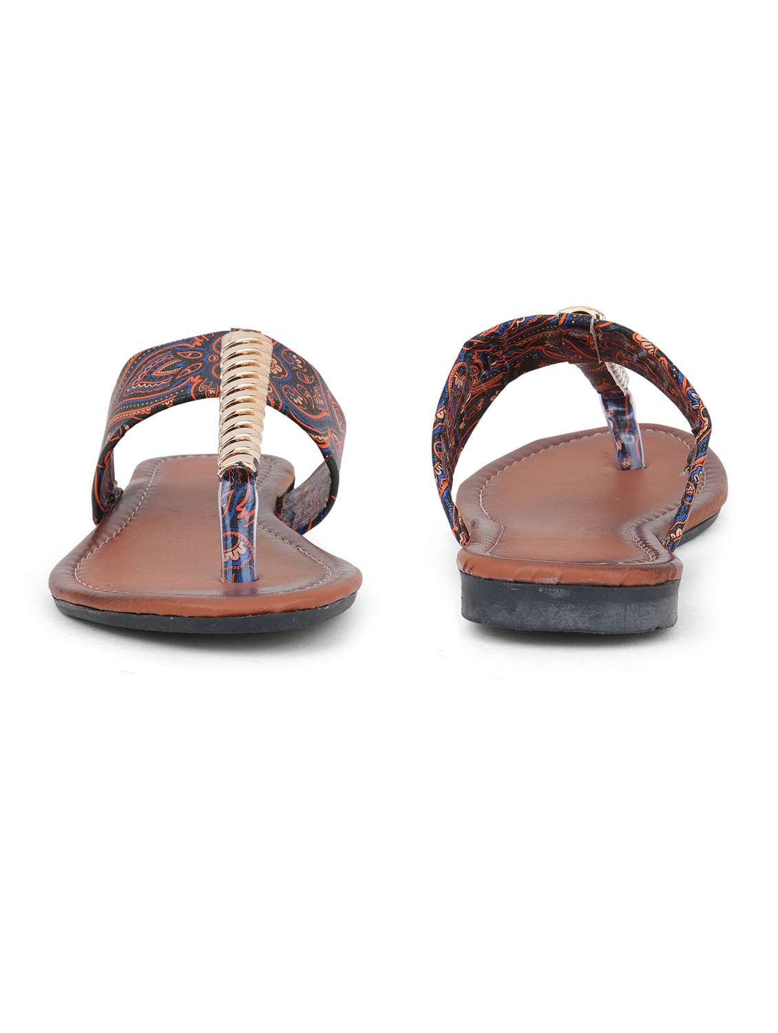 women printed toe separator flats - 22602683 -  Standard Image - 2