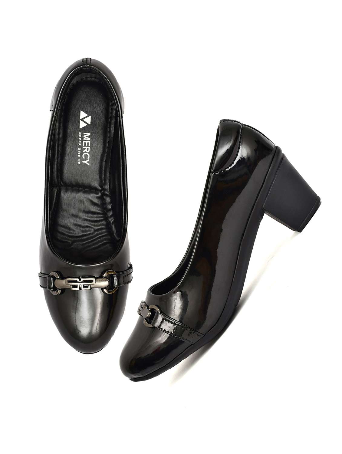 Women Solid Slip On Pumps - 22602832 -  Standard Image - 2