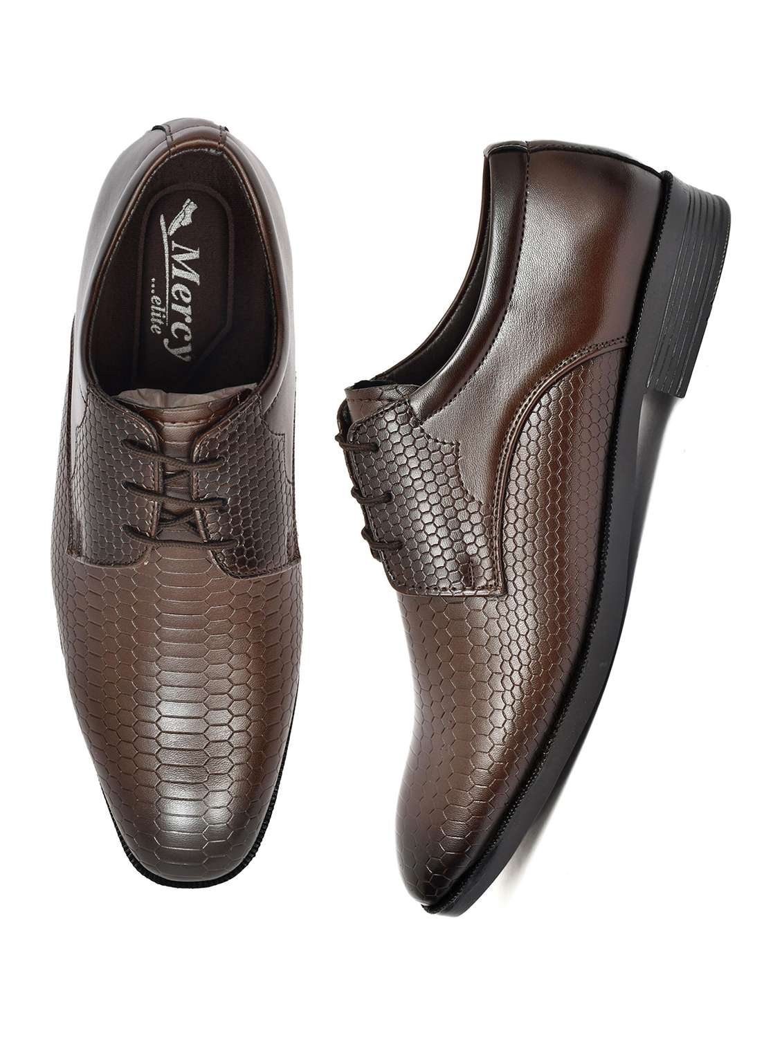 men brown lace-up derby - 22602873 -  Standard Image - 2