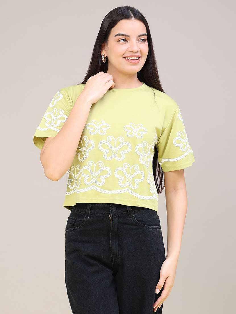Women Printed Short Sleeves Regular T-shirt - 22602982 -  Standard Image - 2