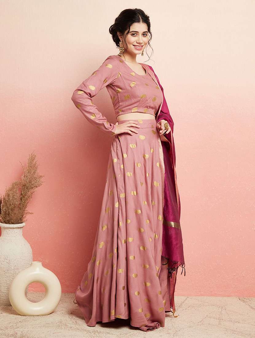 women printed long sleeves lehenga choli set - 22603121 -  Standard Image - 2