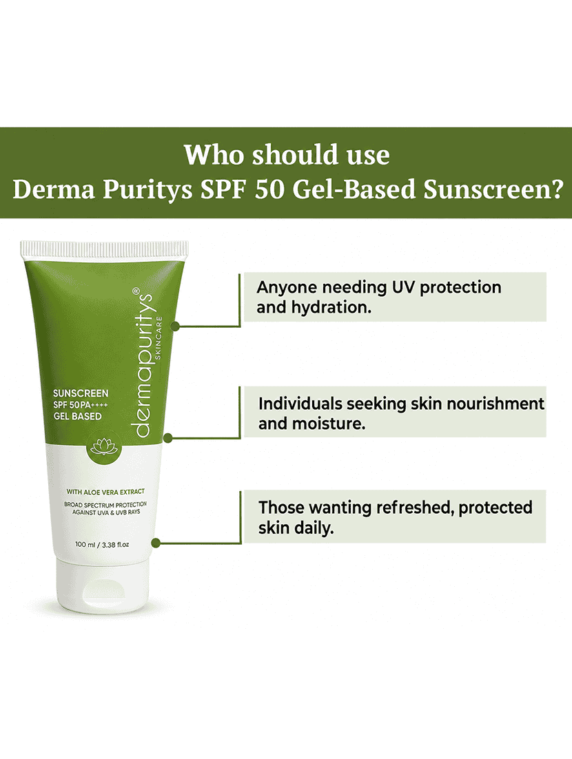 derma puritys sunscreen spf 50 gel based with aloe vera extract - 22603754 -  Standard Image - 2