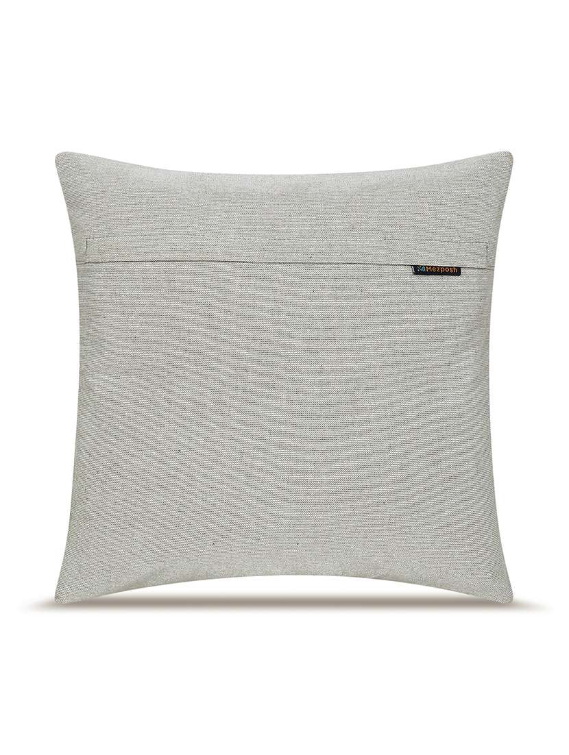 floral embroidered cotton cushion cover with zip closure - 22604099 -  Standard Image - 2