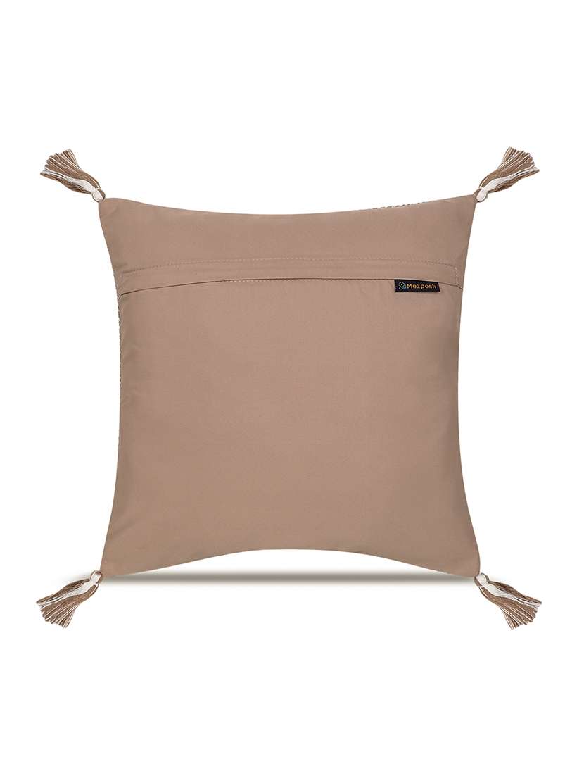 Floral Embroidered Cotton Cushion Cover With Zip Closure - 22604106 -  Standard Image - 2