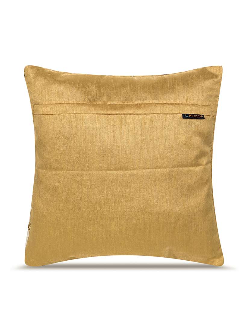 floral embroidered cotton cushion cover with zip closure - 22604110 -  Standard Image - 2