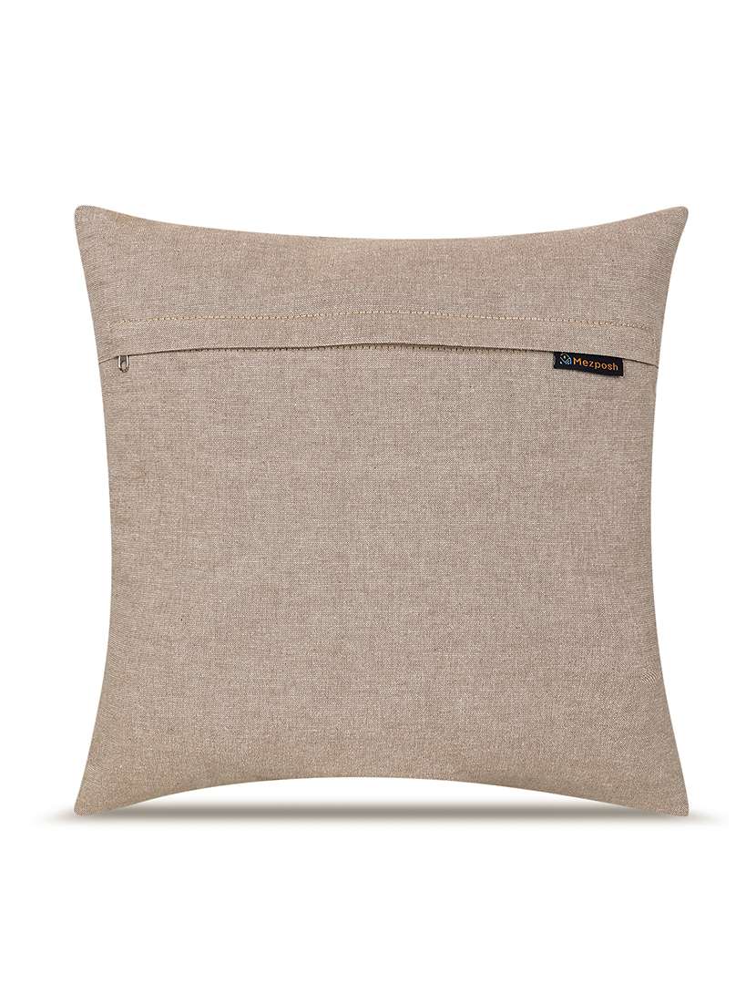 floral embroidered cotton cushion cover with zip closure - 22604113 -  Standard Image - 2