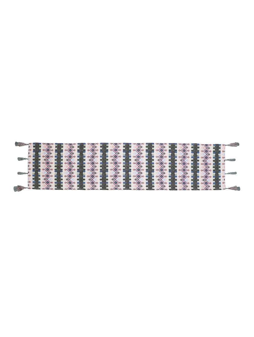 mezposh stave tribal cotton ivory table runner (6 seater) - 22604115 -  Standard Image - 2