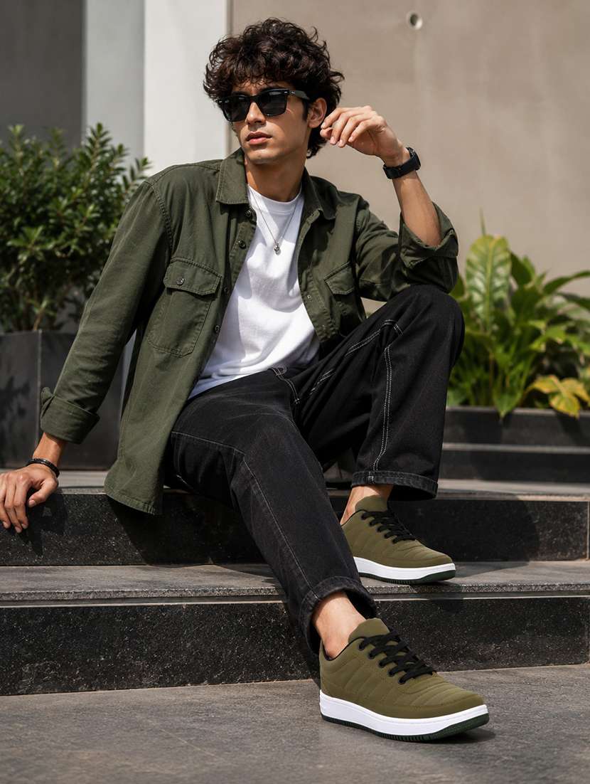 Men Textured Lace Up Casual Shoes - 22604293 -  Standard Image - 2