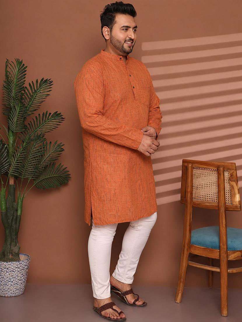 men self design mandarin neck long kurta - 22604315 -  Standard Image - 2