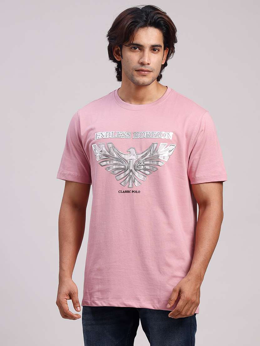 men printed short sleeve slim fit t-shirt - 22604556 -  Standard Image - 2
