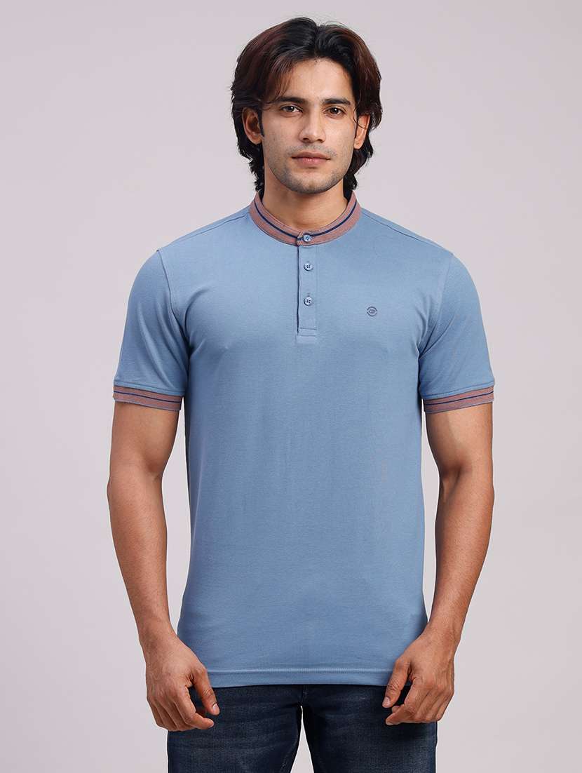 men solid short sleeve slim fit t-shirt