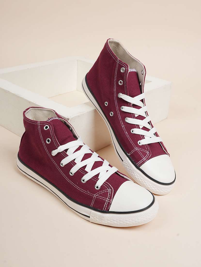 men solid lace up sneaker