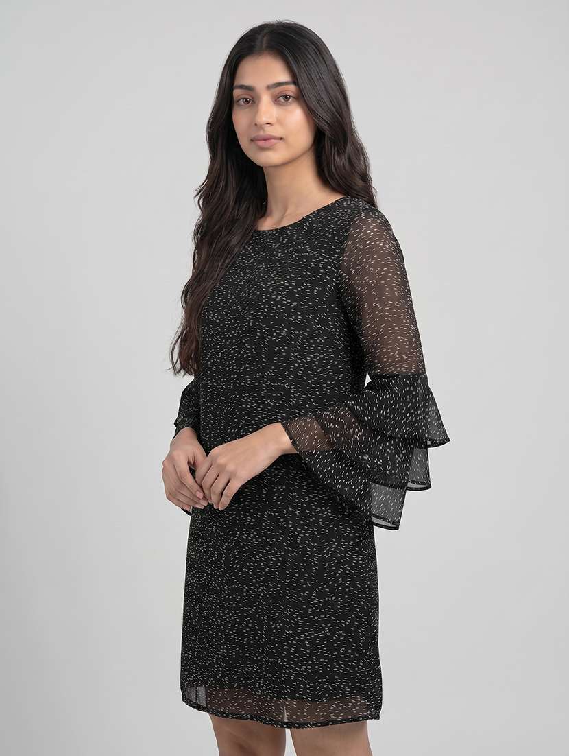 Women Printed Bell Sleeves Sheath Dress - 22604791 -  Standard Image - 2