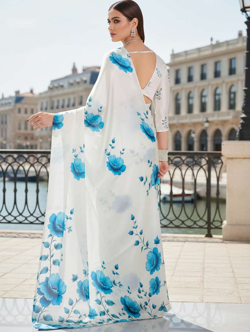 women printed casual wear saree with blouse - 22605337 -  Standard Image - 2